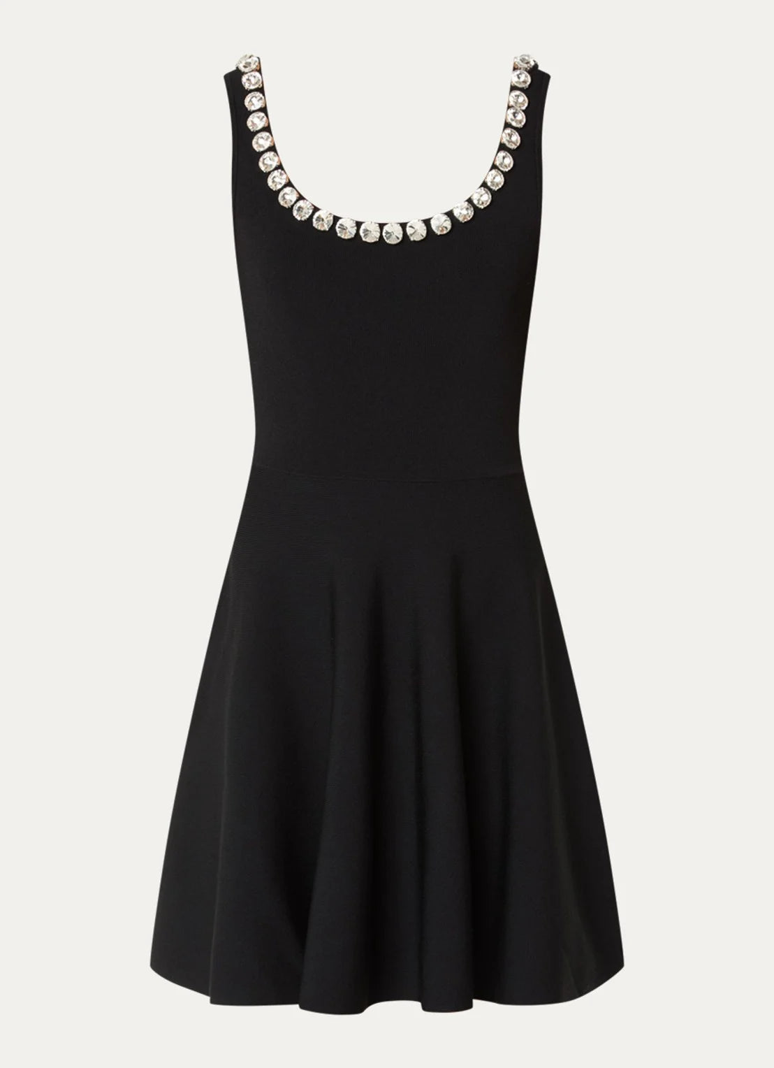 Mini sukienka z kryształkami i marszczeniem